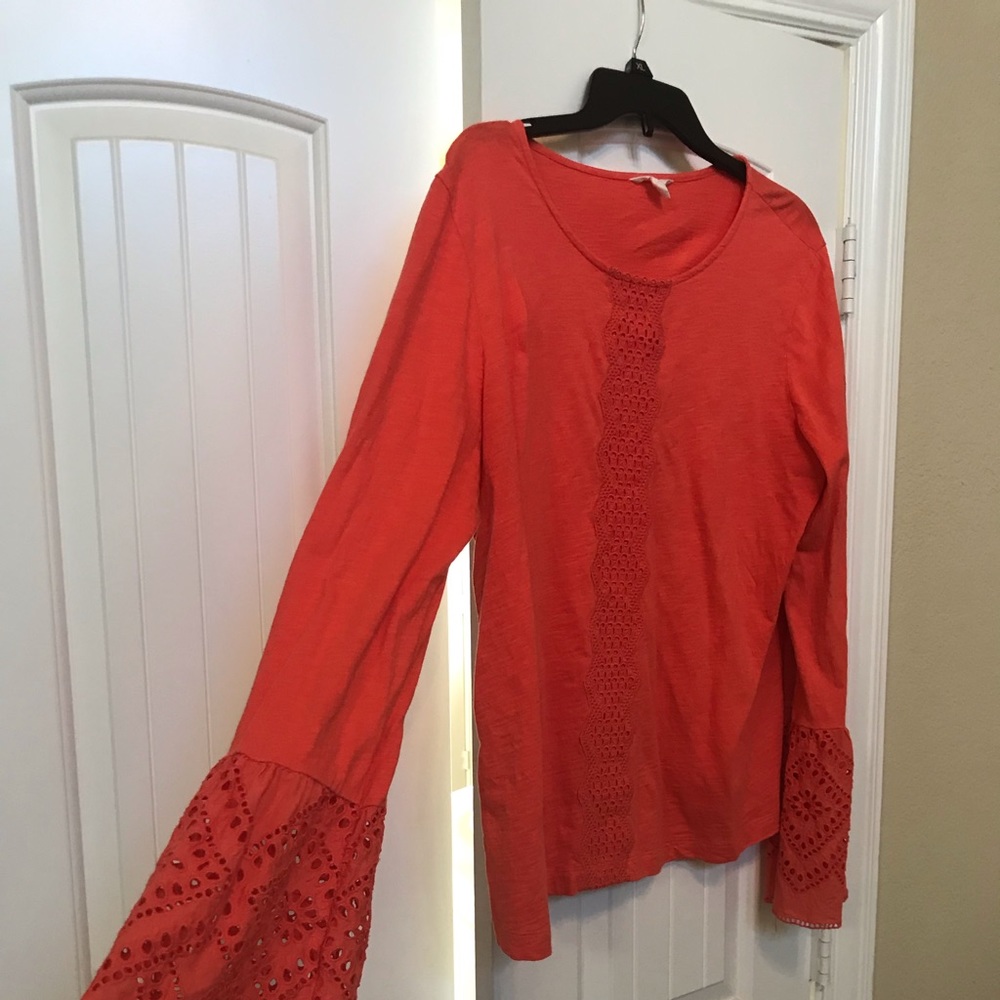 Caslon eyelet bell sleeve shirt from Nordstrom.